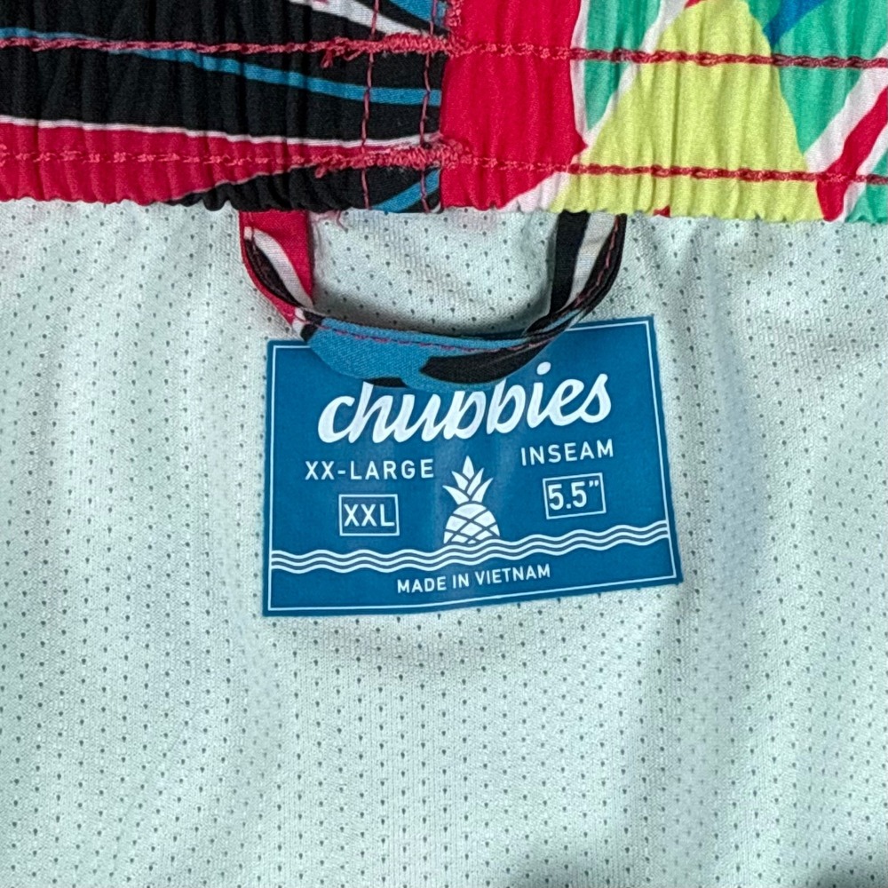 Chubbies Mens 2XL Pink Floral Tropical 5.5" Mesh Lined Swim Trunks Shorts - Picture 4 of 7